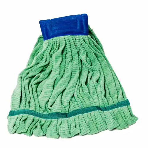 14 oz - Small Microfiber Commercial Tube Mop - Blue/Green