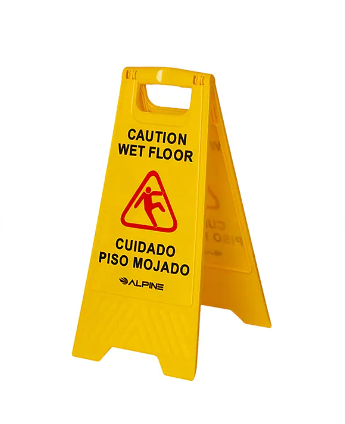 Wet Floor Sign, 25"H, Yellow