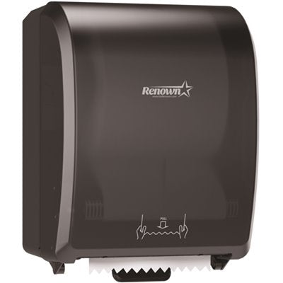 Renown 8 in. Black Mechanical Paper Towel Dispenser