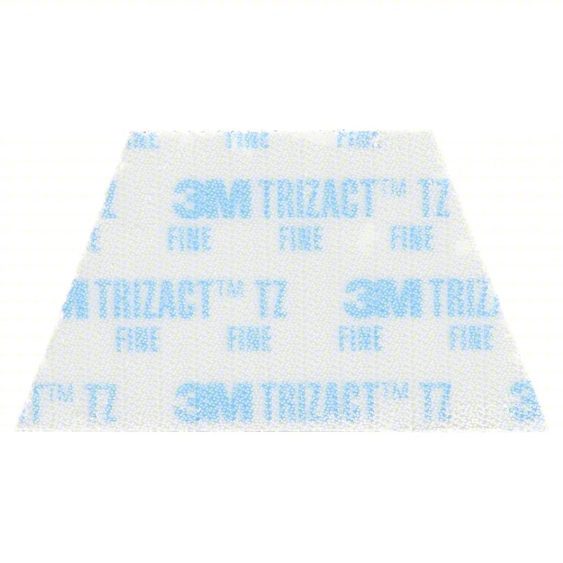 3M 86020 Polishing Pad: Trapezoid, 5 in Overall Lg, Diamond, Blue 4 PK