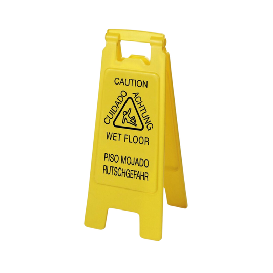 Wet Floor Sign 11" x 25", Yellow, Polypropylene