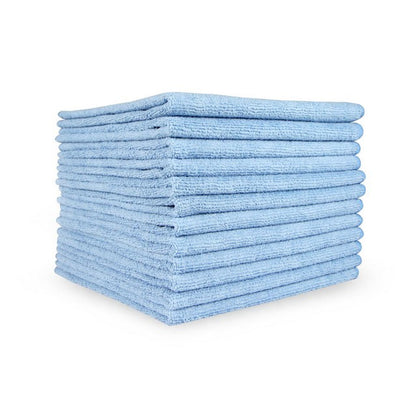 Economy - 16x16" Blue Microfiber Cleaning Cloth - 35gm