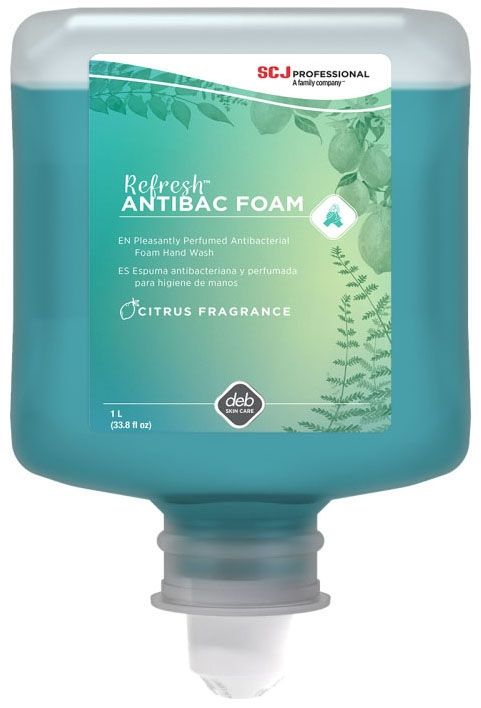 SCJP ANT1L Refresh™ Antimicrobial Foam Hand Wash 1 Liter Cartridge, Liquid, Green, Citrus Scent