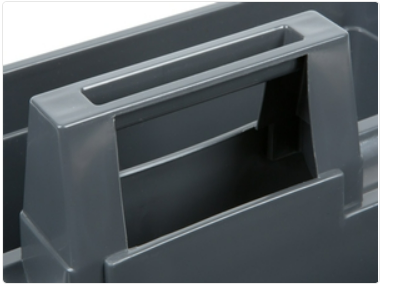 Lavex 16 x 11 Gray Plastic 3-Compartment Cleaning Caddy