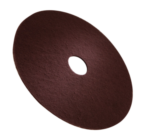 20" Norton Bear Scrubber Pad, Maroon - Round Floor Pad
