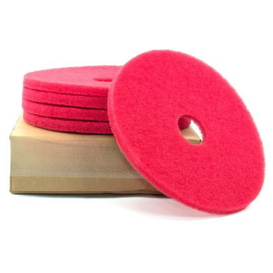 Red Buffer - Round Floor Pad - 5/Case (12"-20")