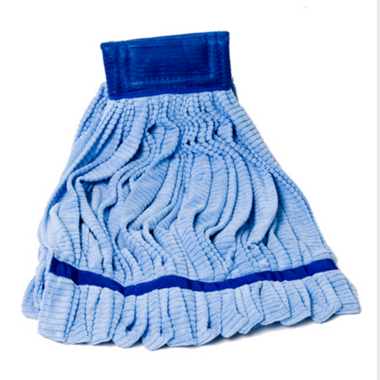 14 oz - Small Microfiber Commercial Tube Mop - Blue/Green
