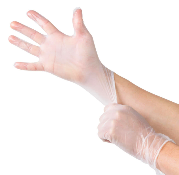 Basic Equipment - Small Vinyl Disposable Gloves, Clear, 100ct.